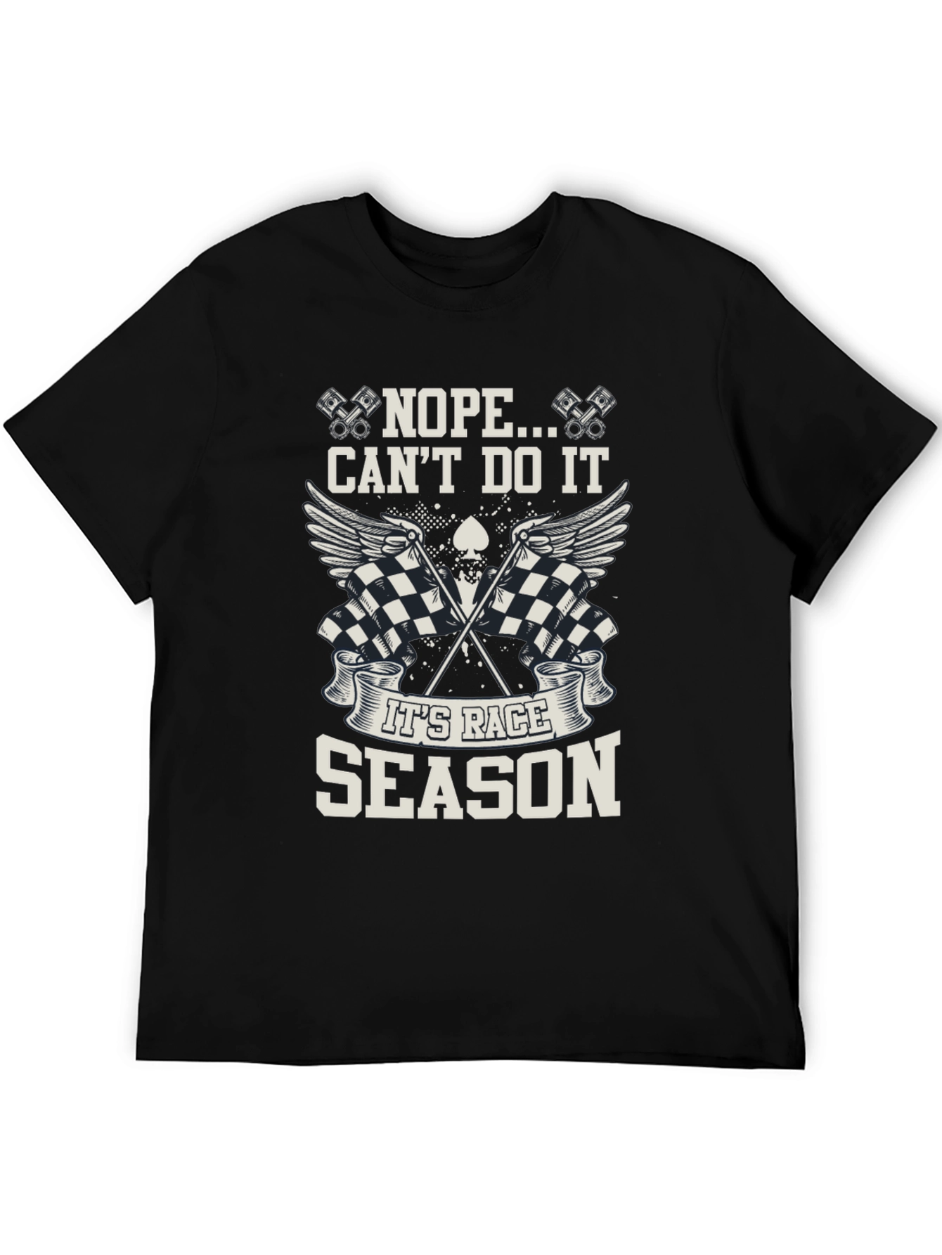 Race Season Black Graphic Tee - Mens