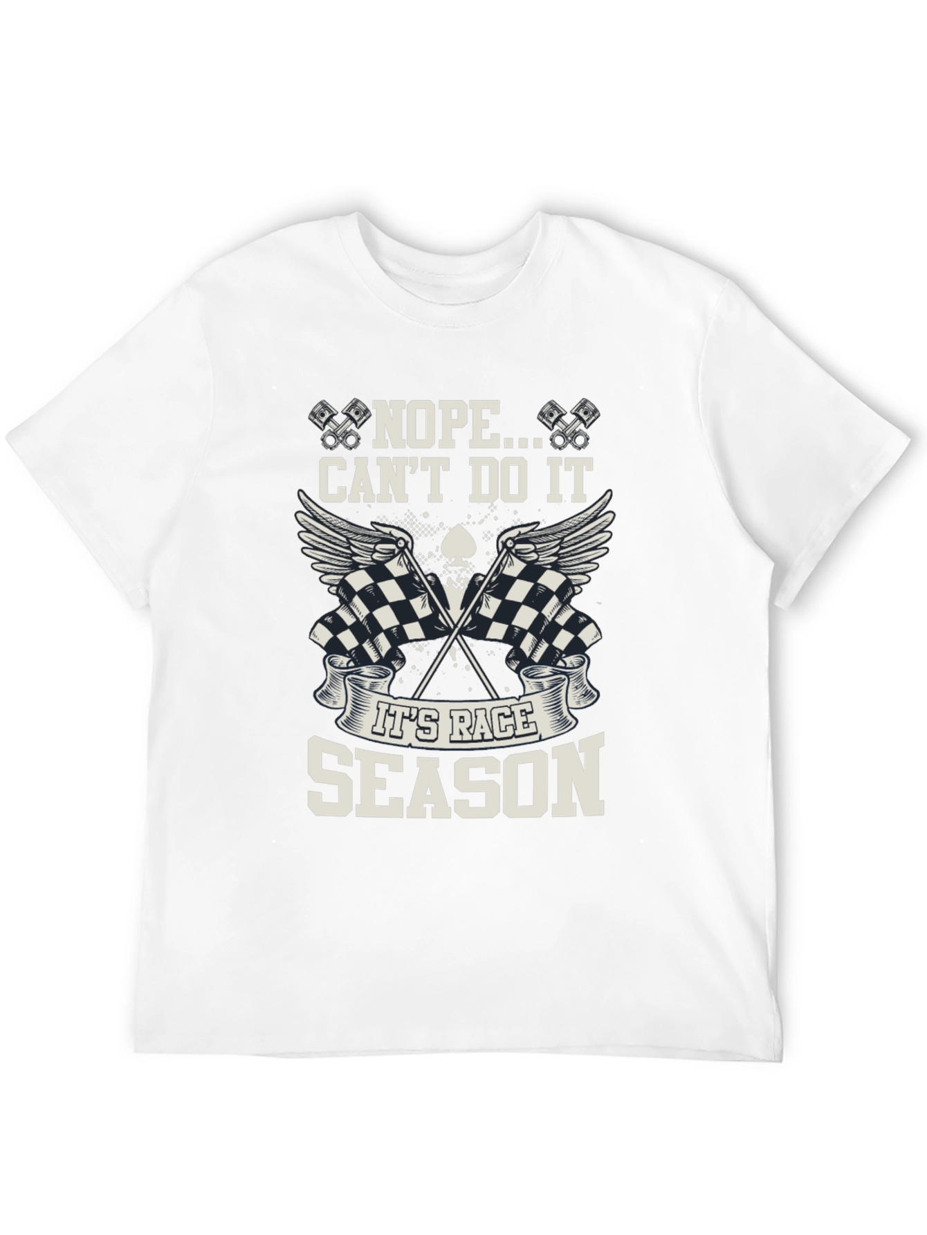 Race Season Black Graphic Tee - Mens