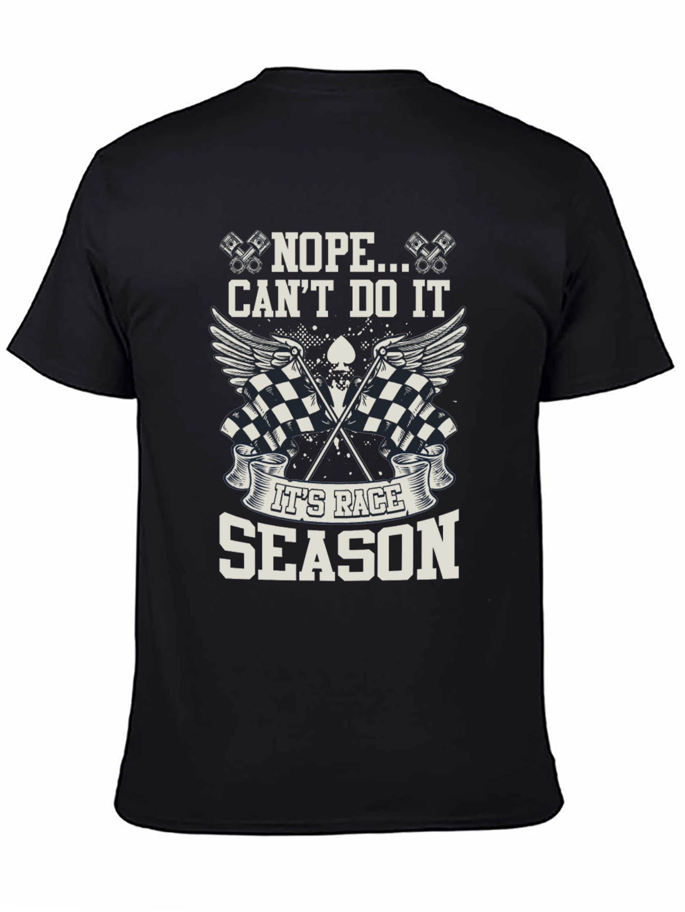 Race Season Black Graphic Tee - Mens