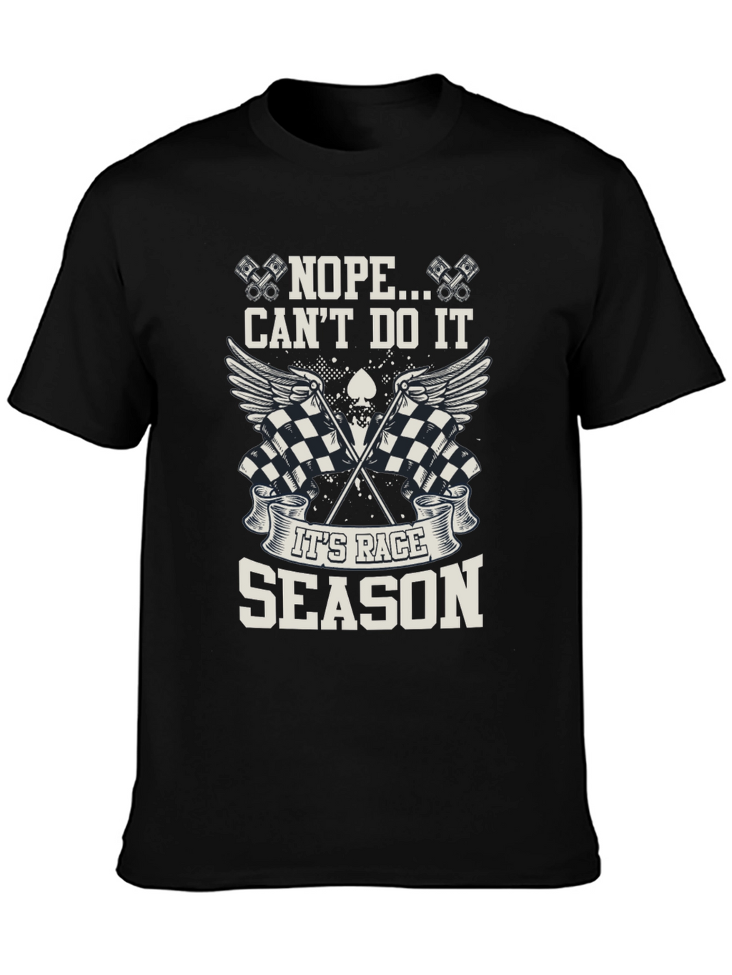 Race Season Black Graphic Tee - Mens