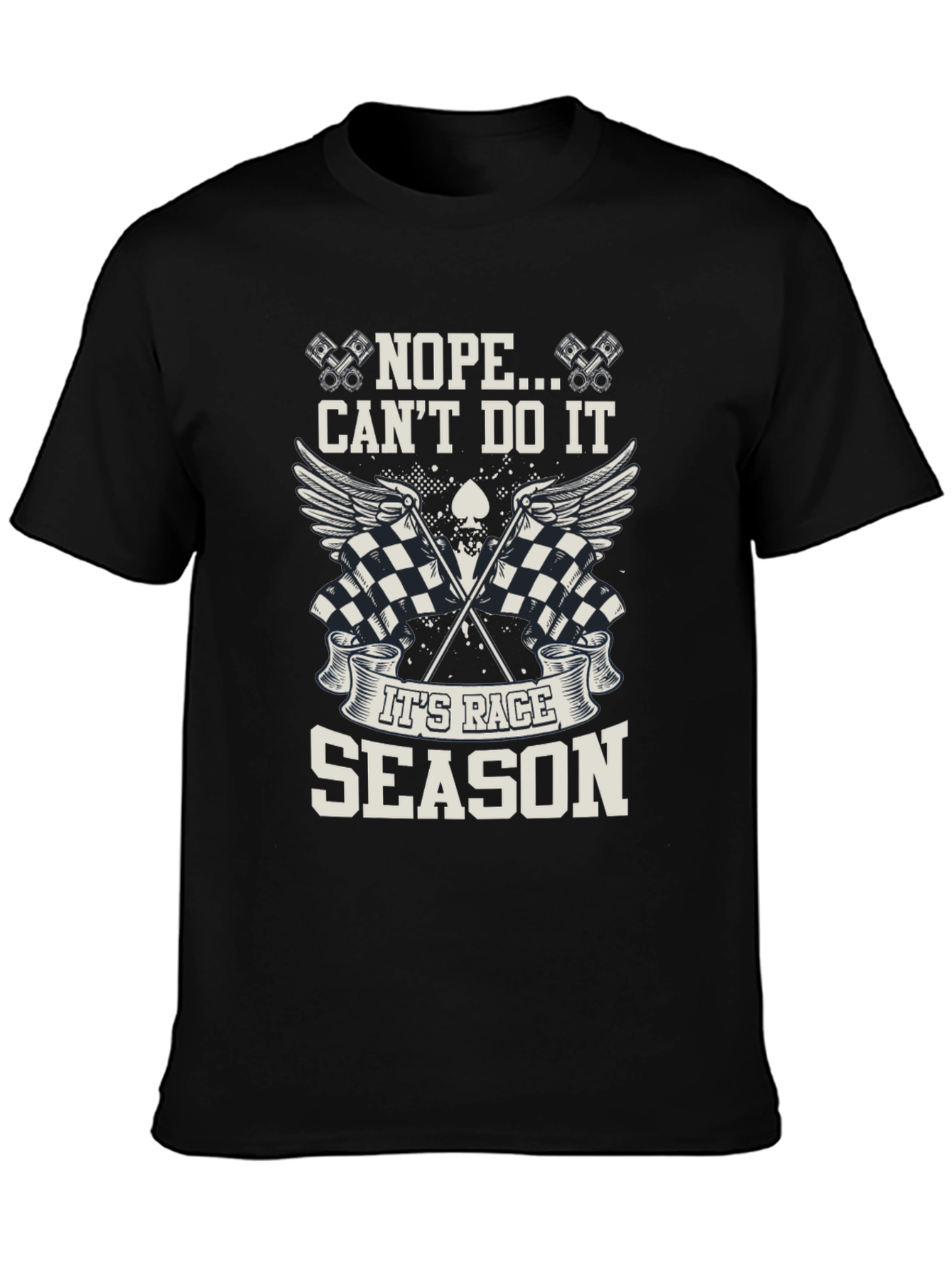 Race Season Black Graphic Tee - Mens