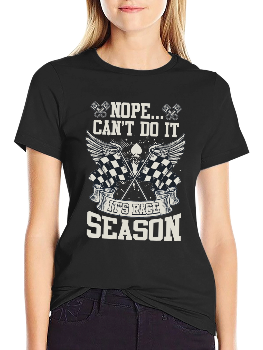 Race Season Black Graphic Tee - Mens