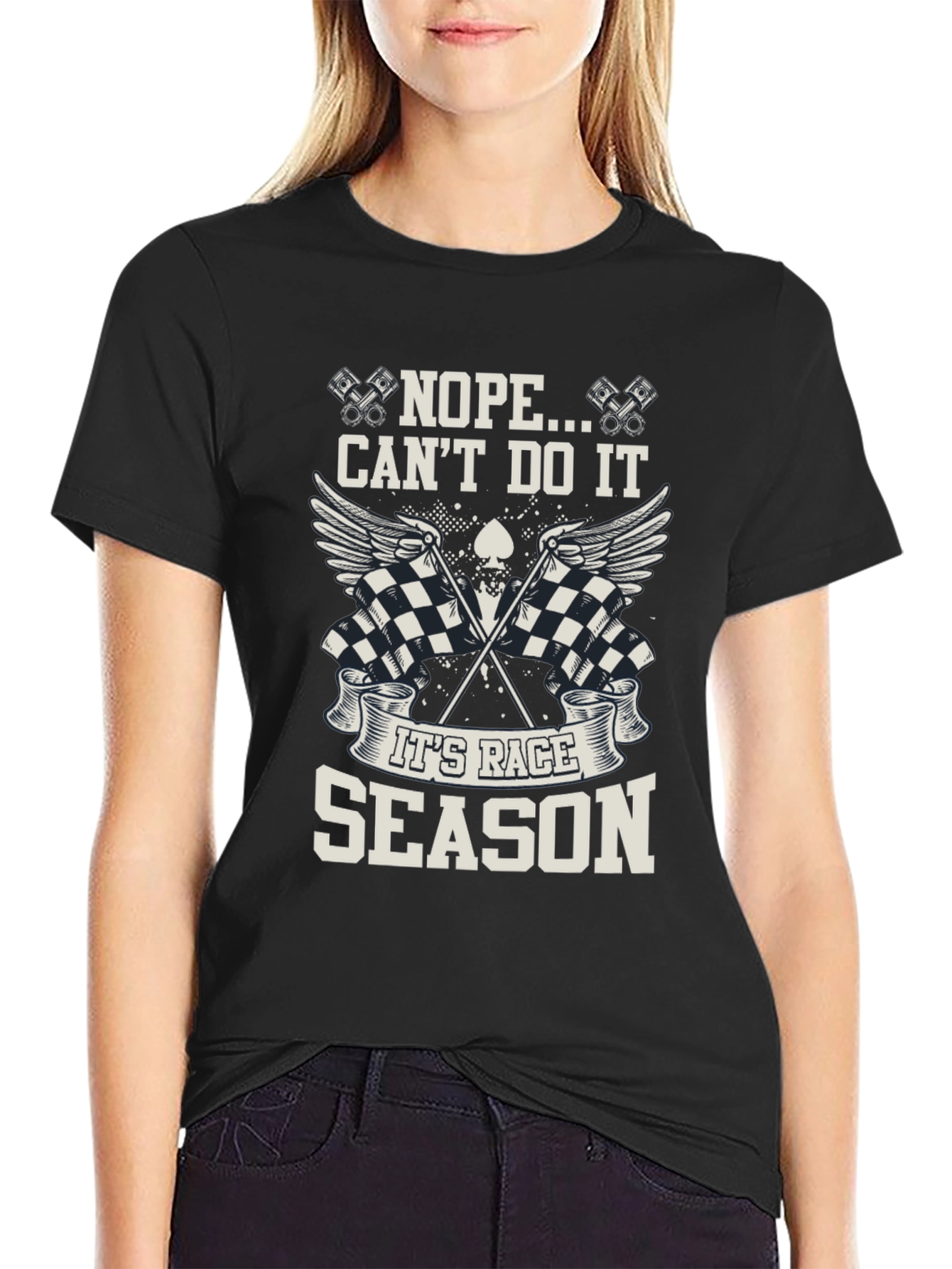 Race Season Black Graphic Tee - Mens