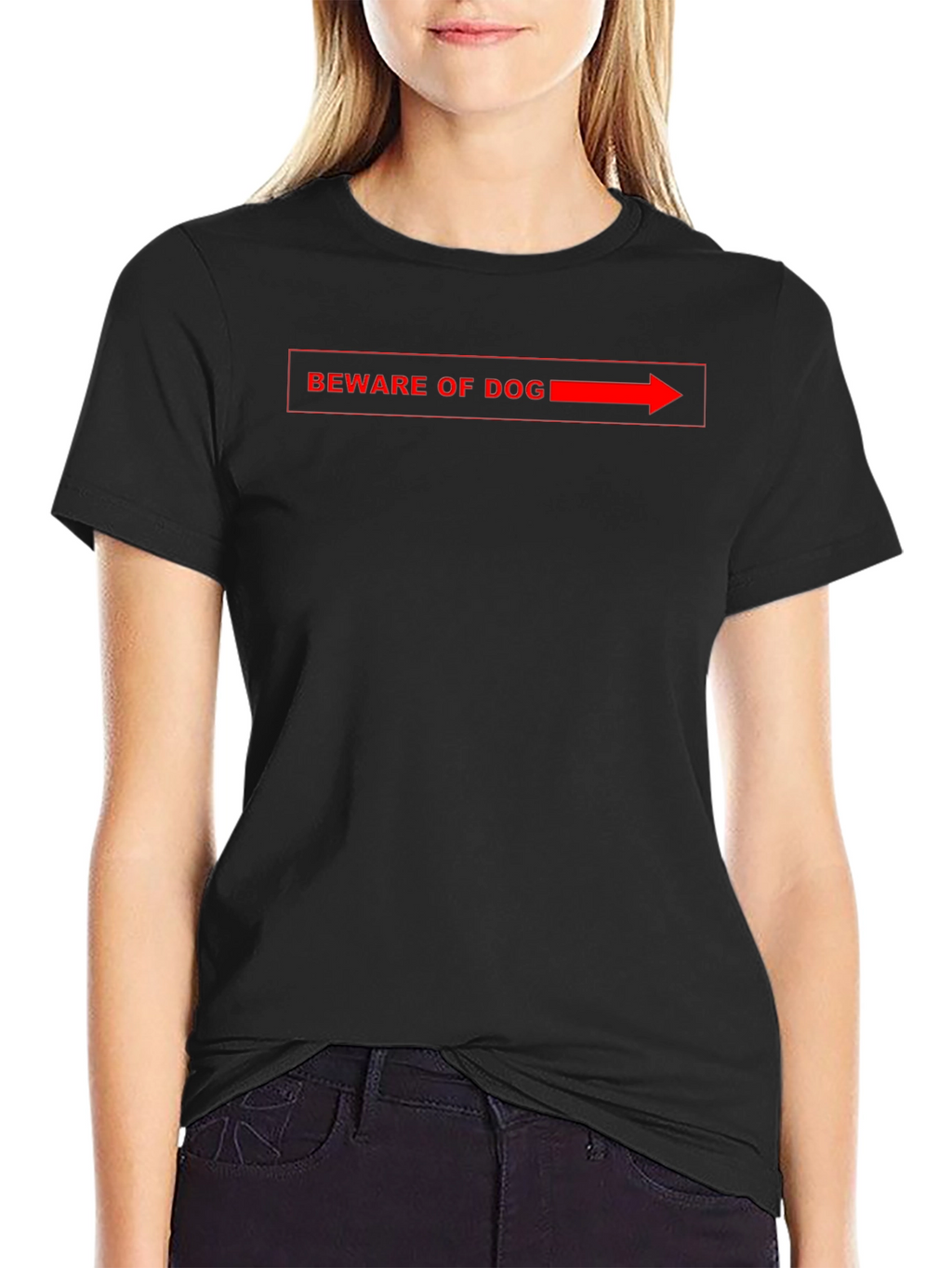 Beware of Dog Funny Graphic Tee