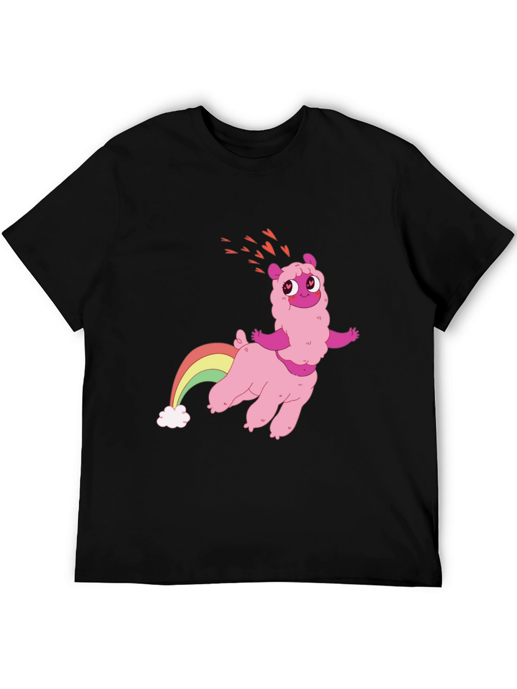 Pink Llama Rainbow T-Shirt