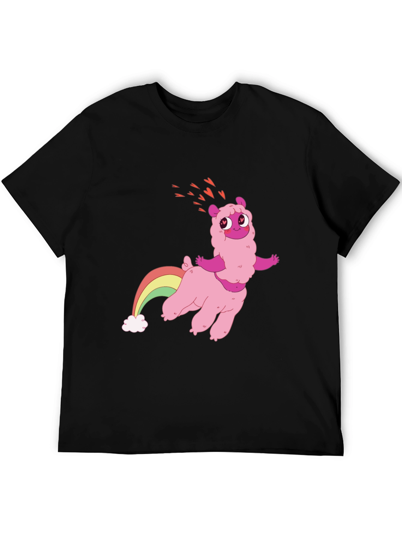 Pink Llama Rainbow T-Shirt