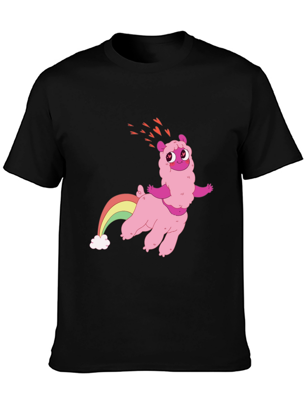 Pink Llama Rainbow T-Shirt
