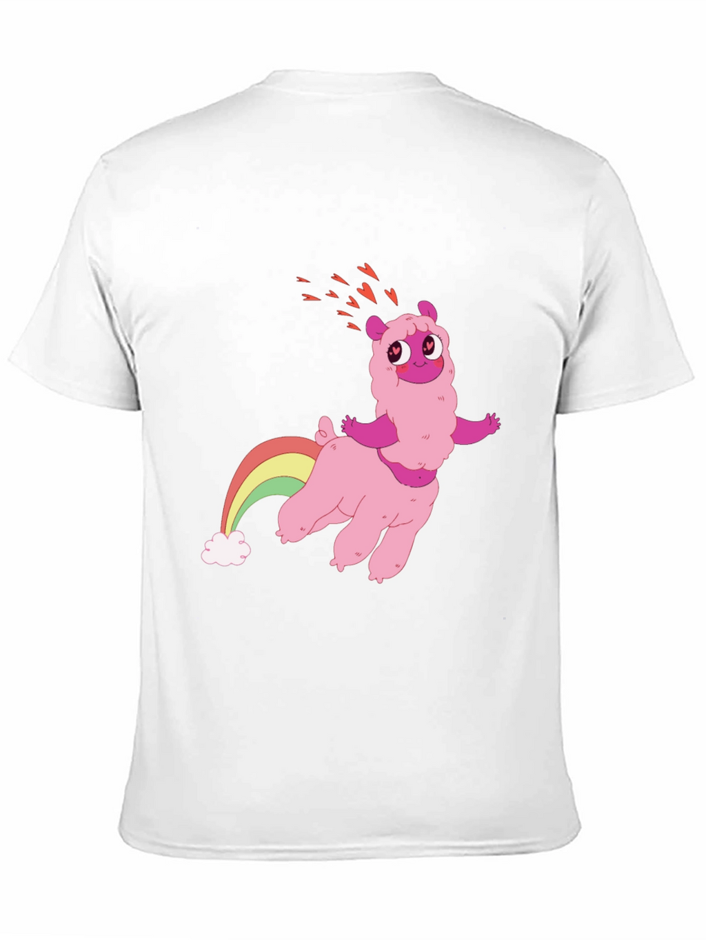 Pink Llama Rainbow T-Shirt