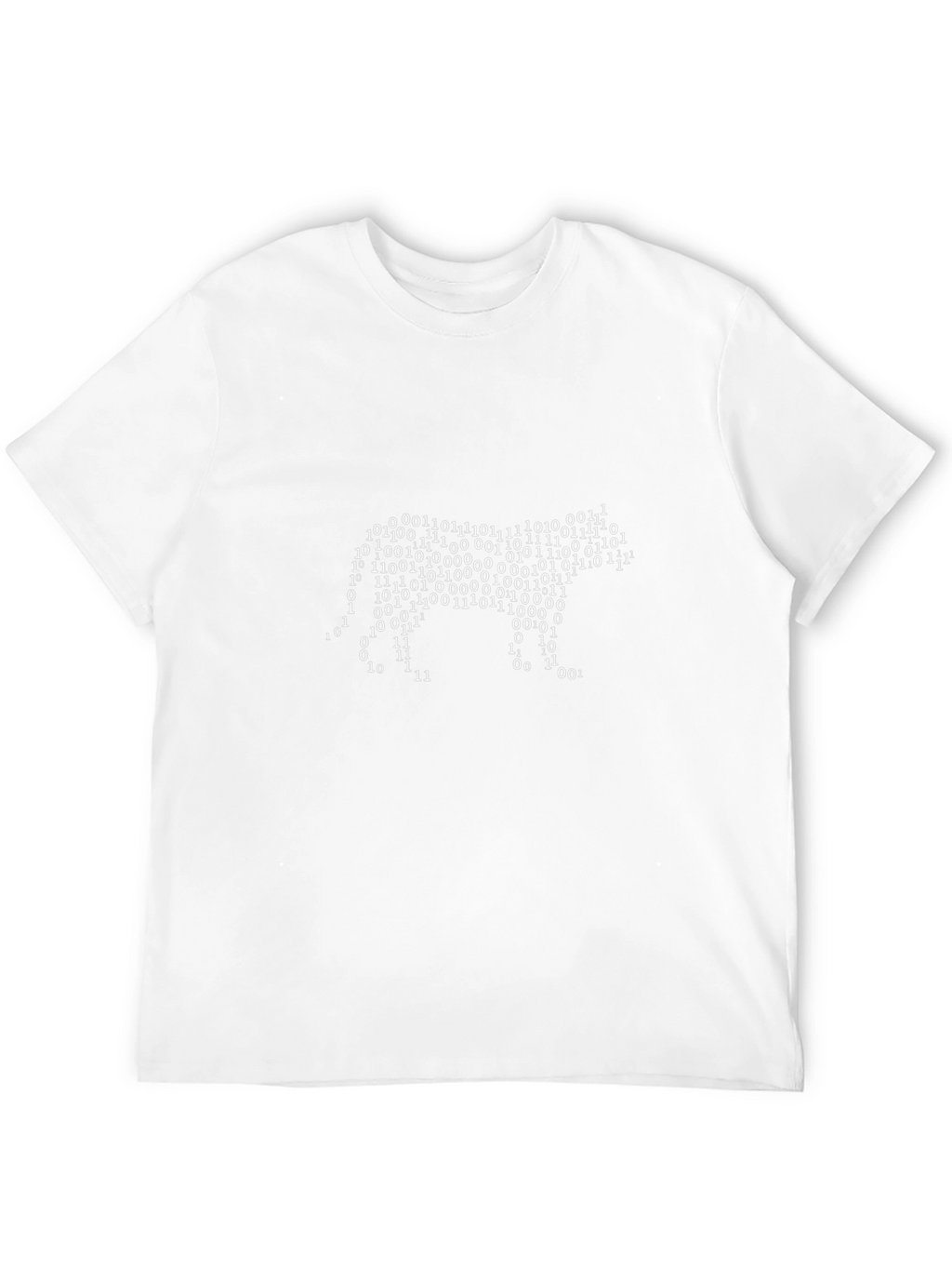 Binary Code Bear Graphic Tee - Black