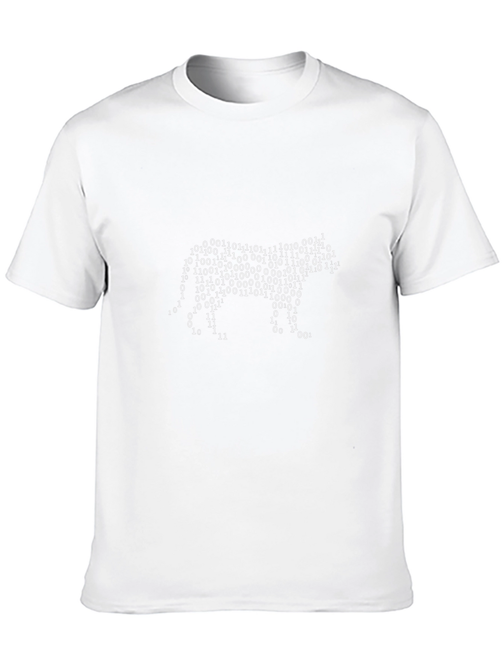 Binary Code Bear Graphic Tee - Black