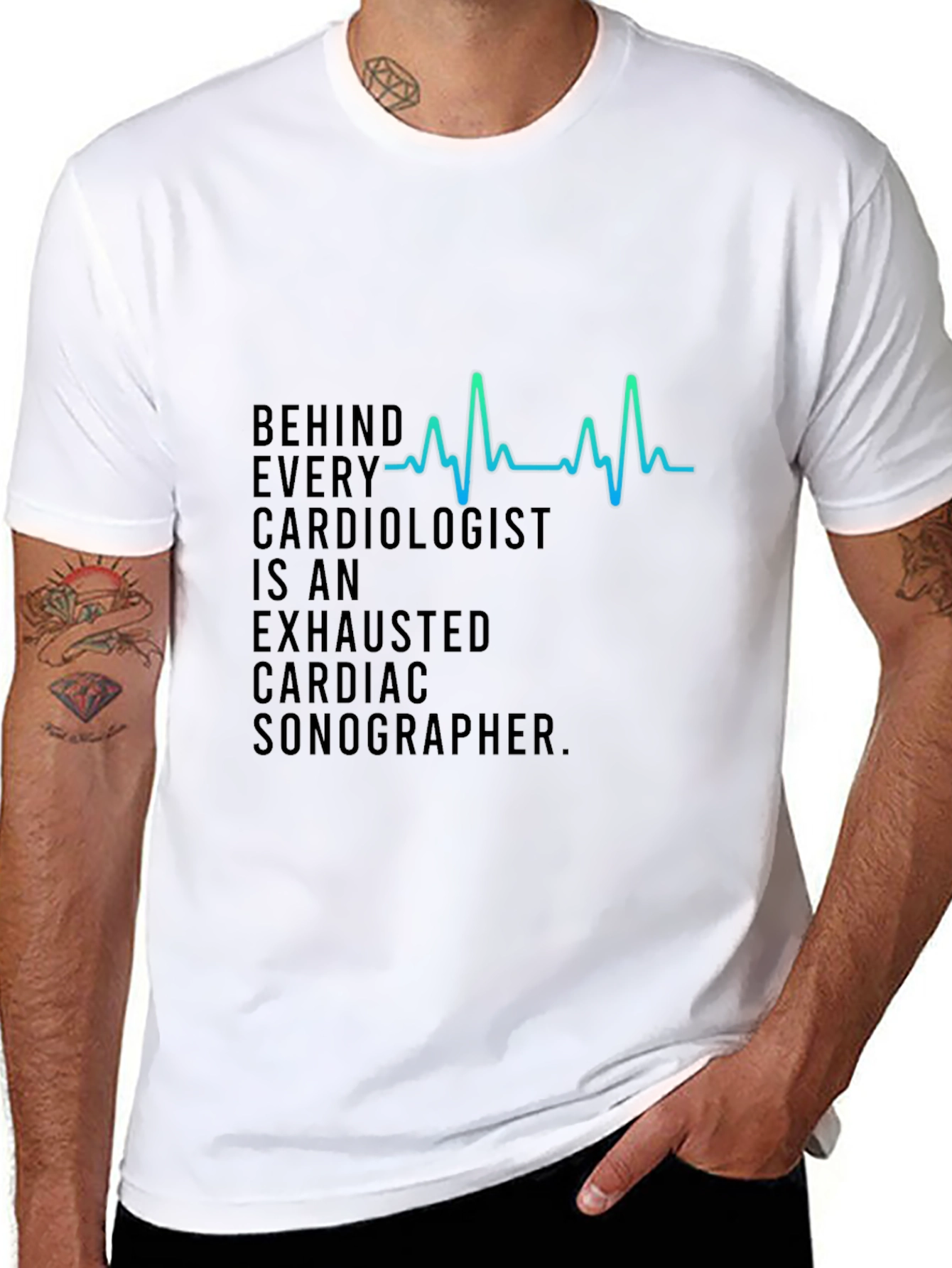 Cardiologist & Sonographer Tee - Black