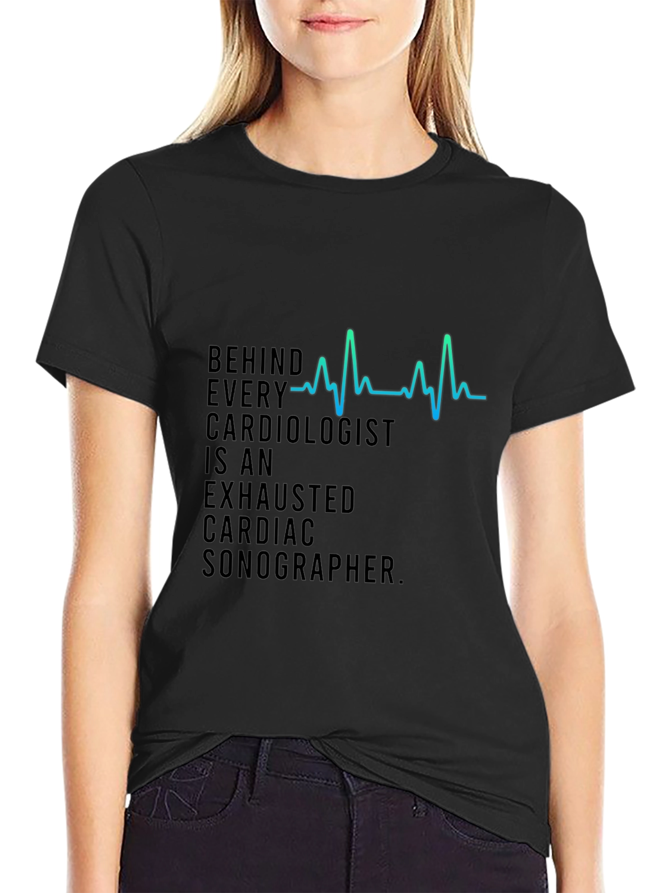Cardiologist & Sonographer Tee - Black