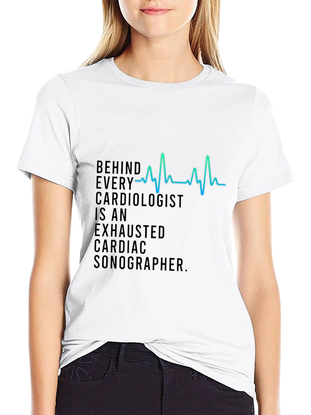 Cardiologist & Sonographer Tee - Black