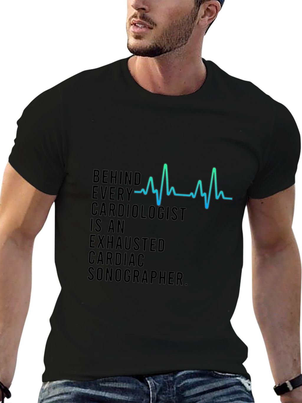 Cardiologist & Sonographer Tee - Black