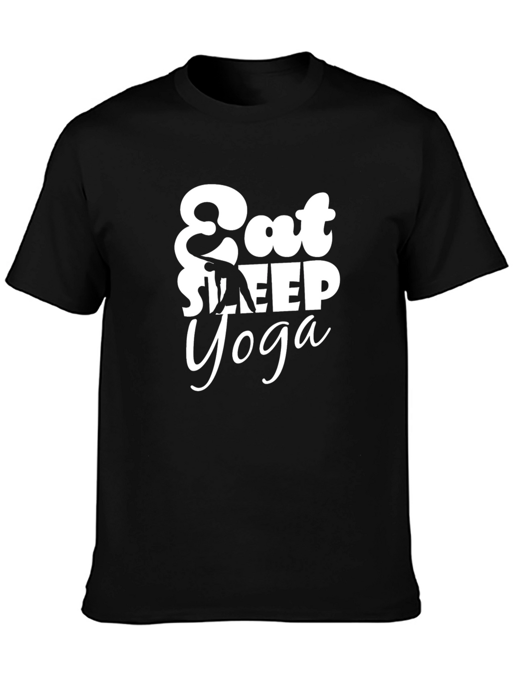 Eat Sleep Yoga Black Tee
