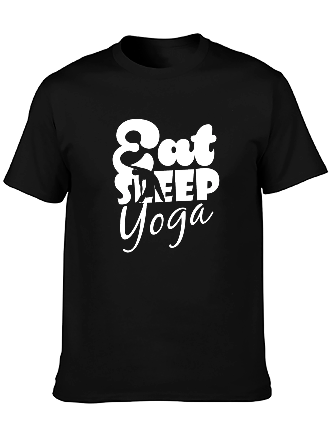 Eat Sleep Yoga Black Tee