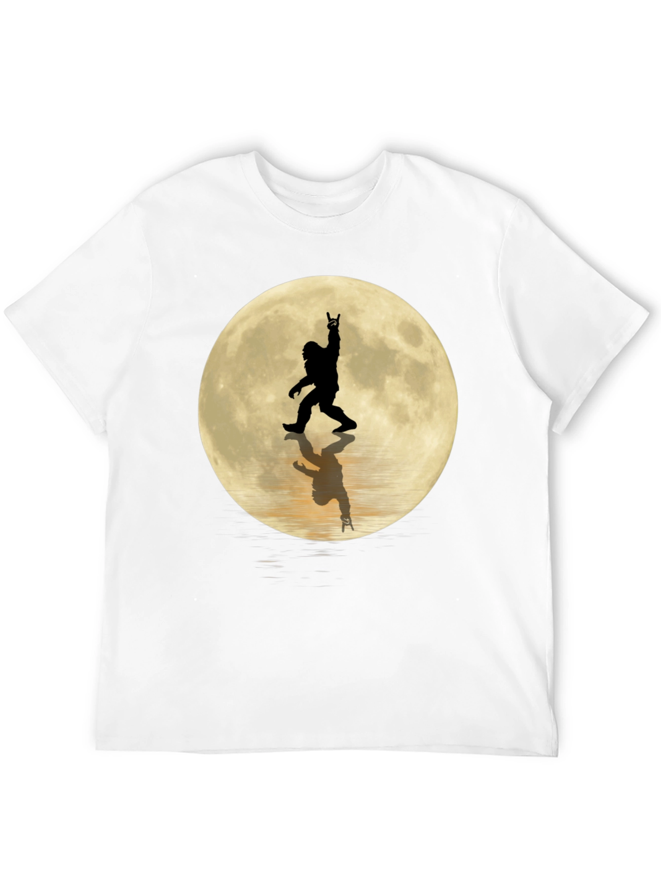 Sasquatch Moon Black T-Shirt