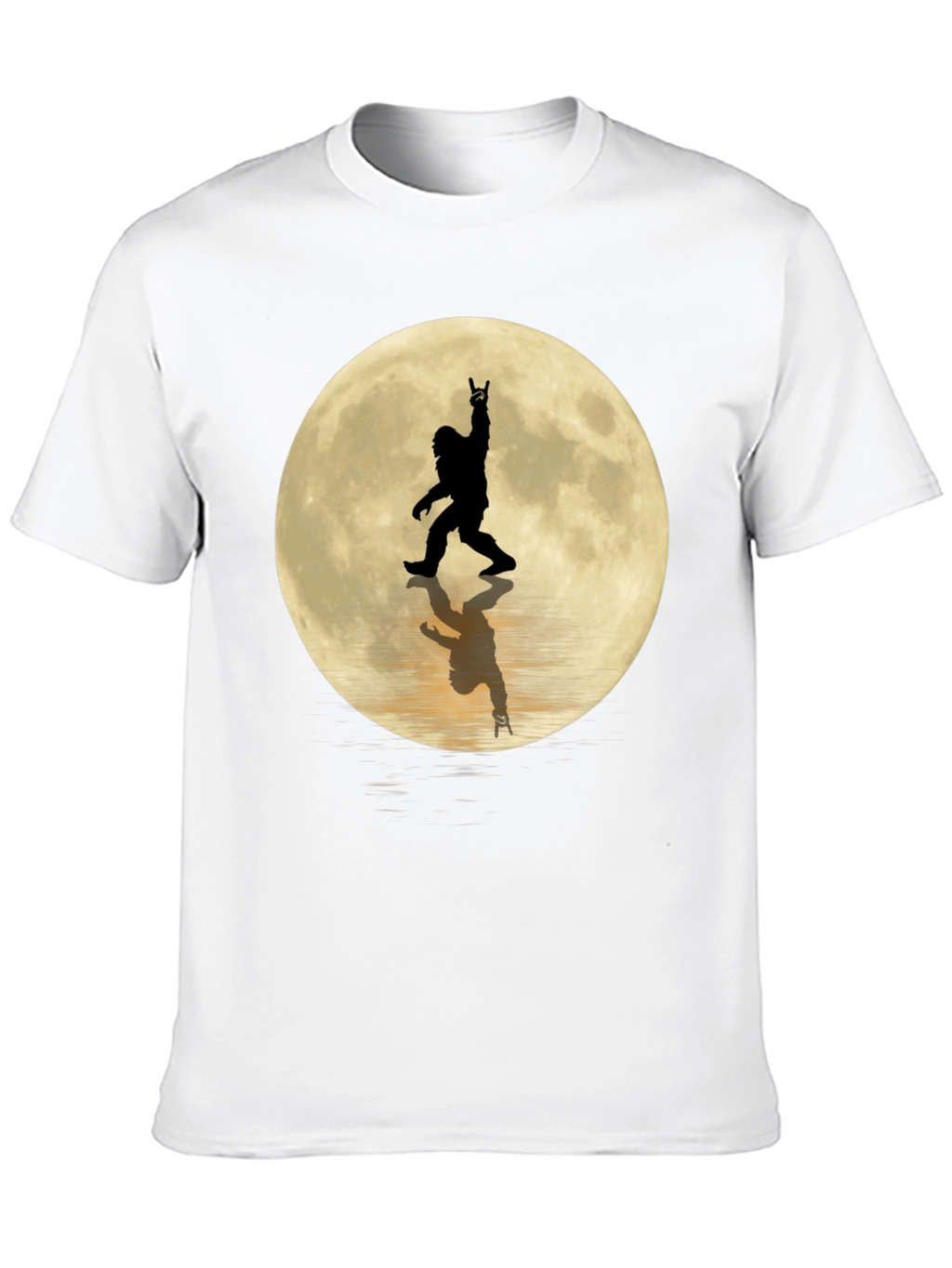 Sasquatch Moon Black T-Shirt