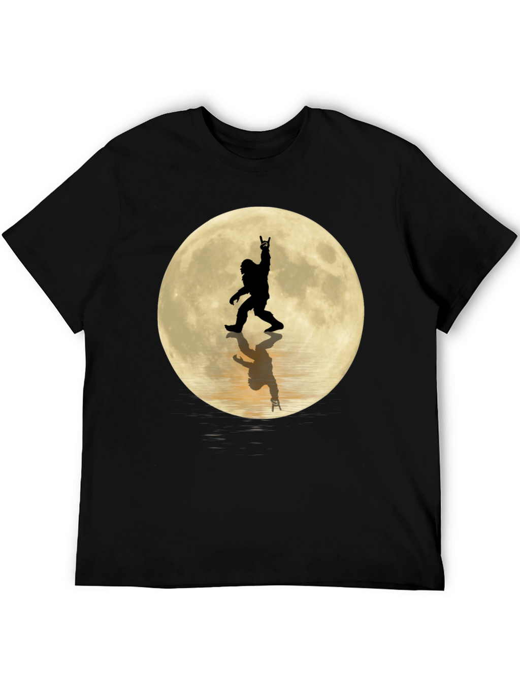 Sasquatch Moon Black T-Shirt