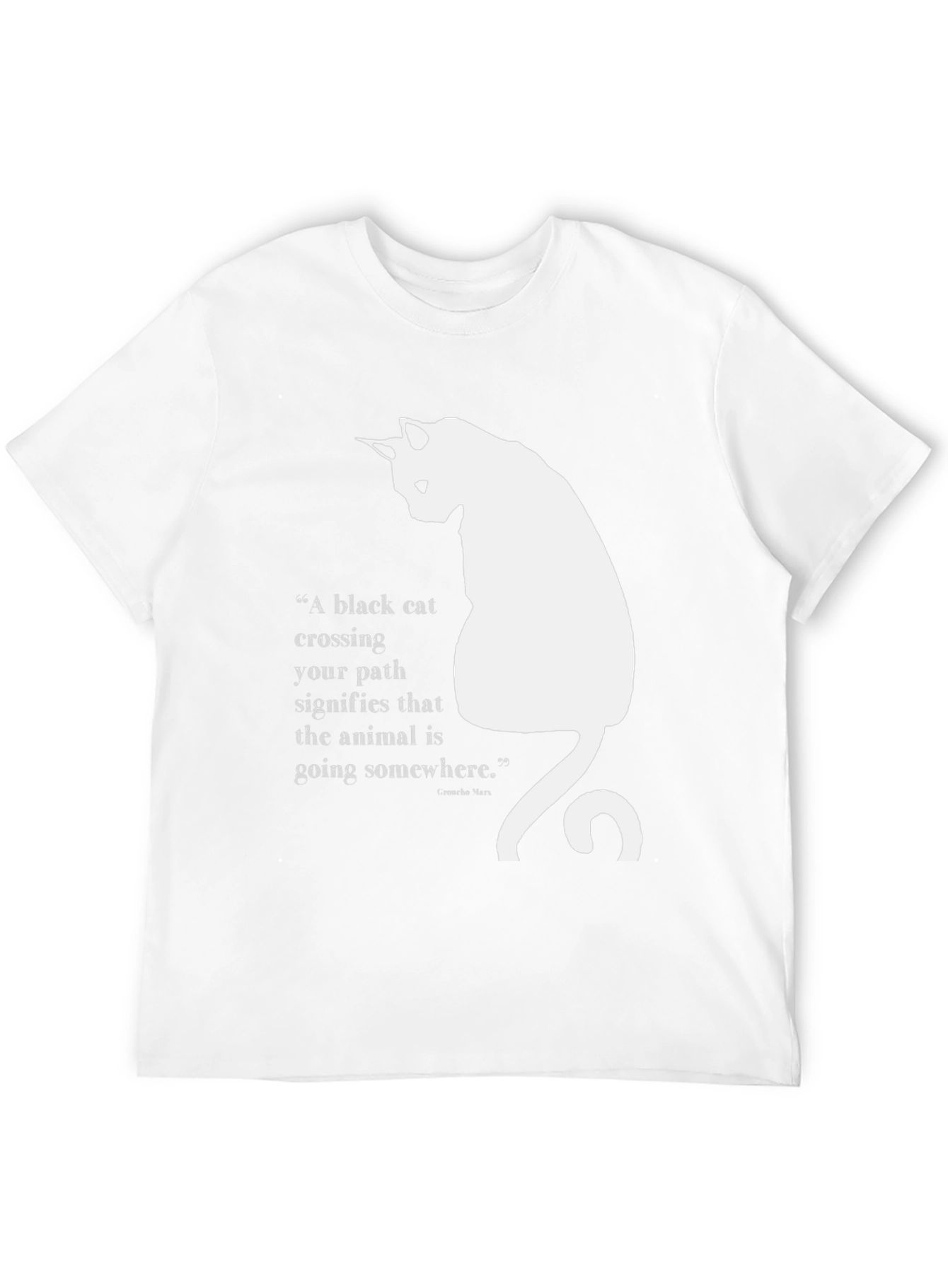 Black Cat Quote T-Shirt - Unisex Cotton Tee