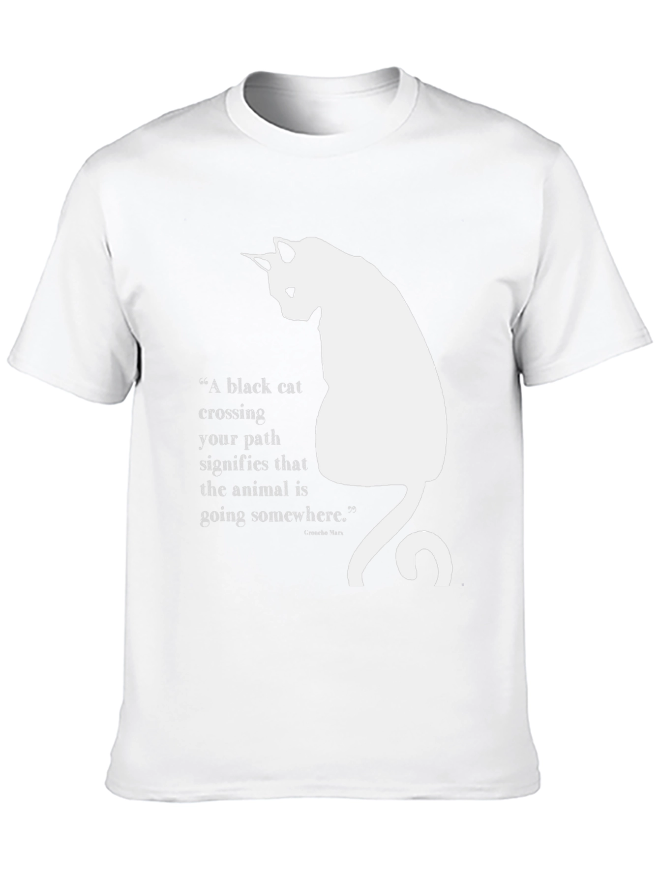 Black Cat Quote T-Shirt - Unisex Cotton Tee