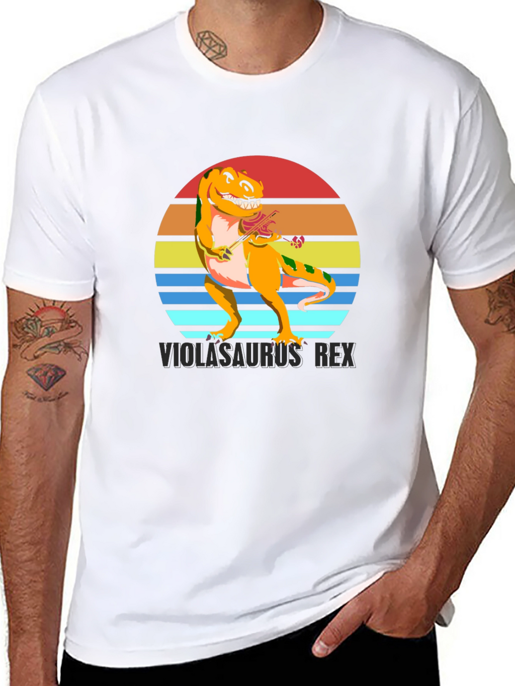 Violasaurus Rex T-Shirt - Dinosaur Musician Tee