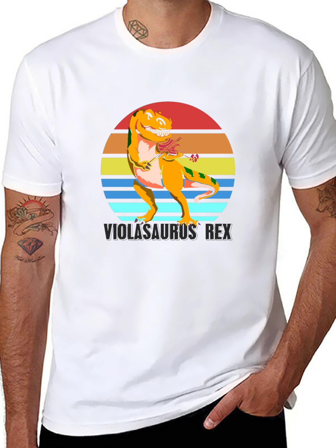 Violasaurus Rex T-Shirt - Dinosaur Musician Tee
