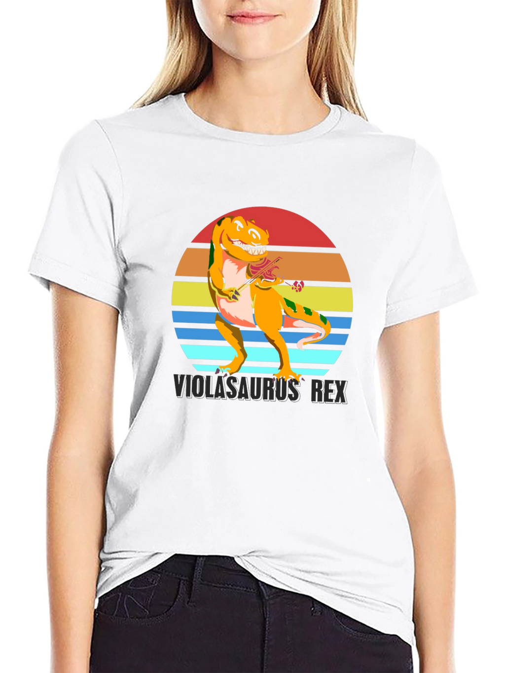Violasaurus Rex T-Shirt - Dinosaur Musician Tee
