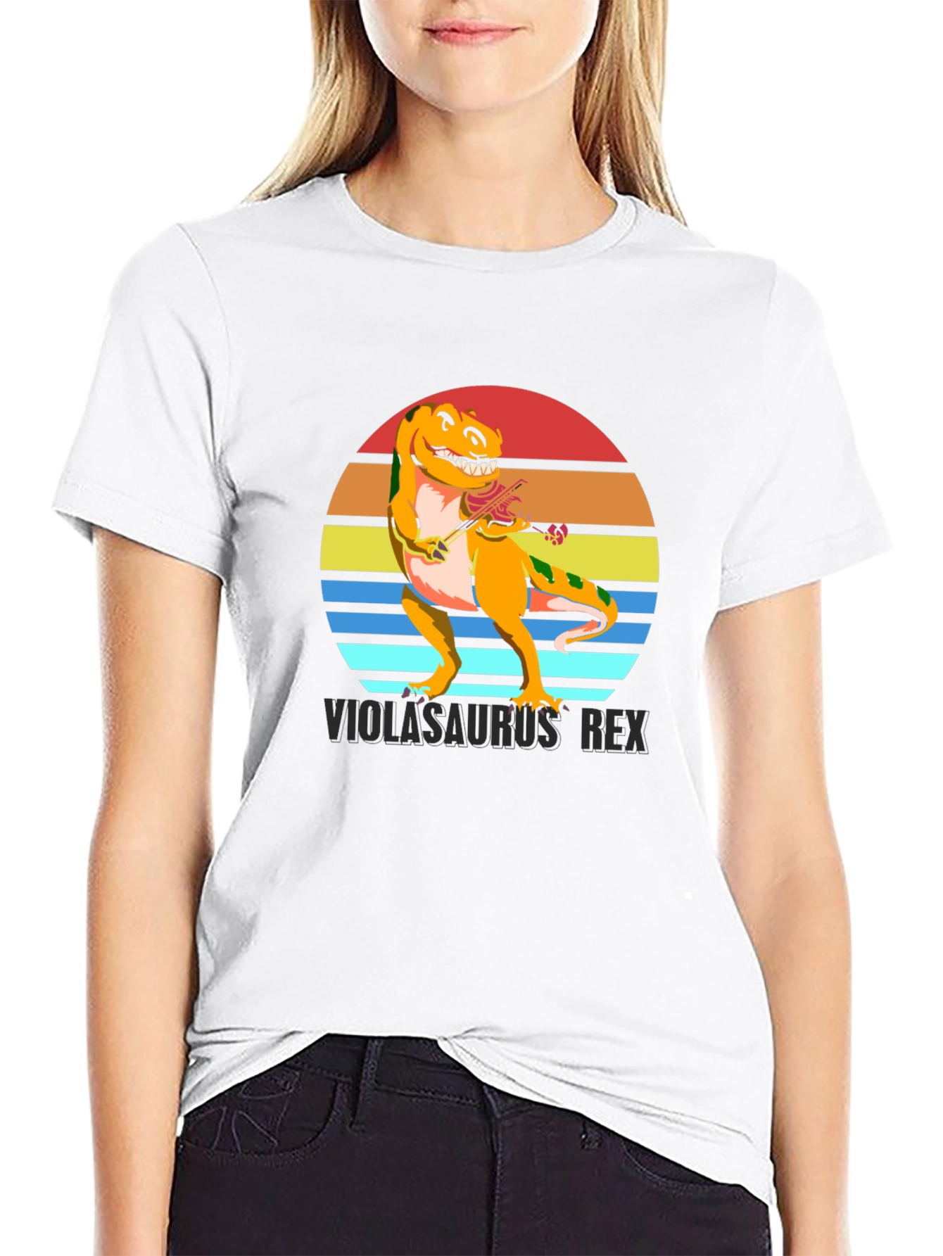 Violasaurus Rex T-Shirt - Dinosaur Musician Tee