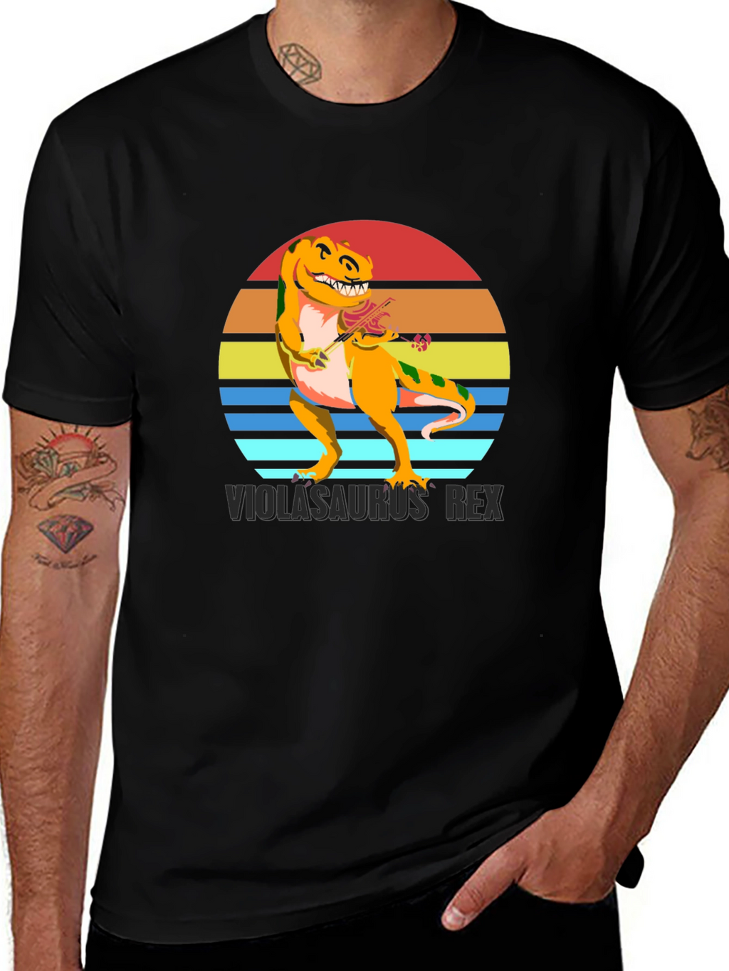 Violasaurus Rex T-Shirt - Dinosaur Musician Tee