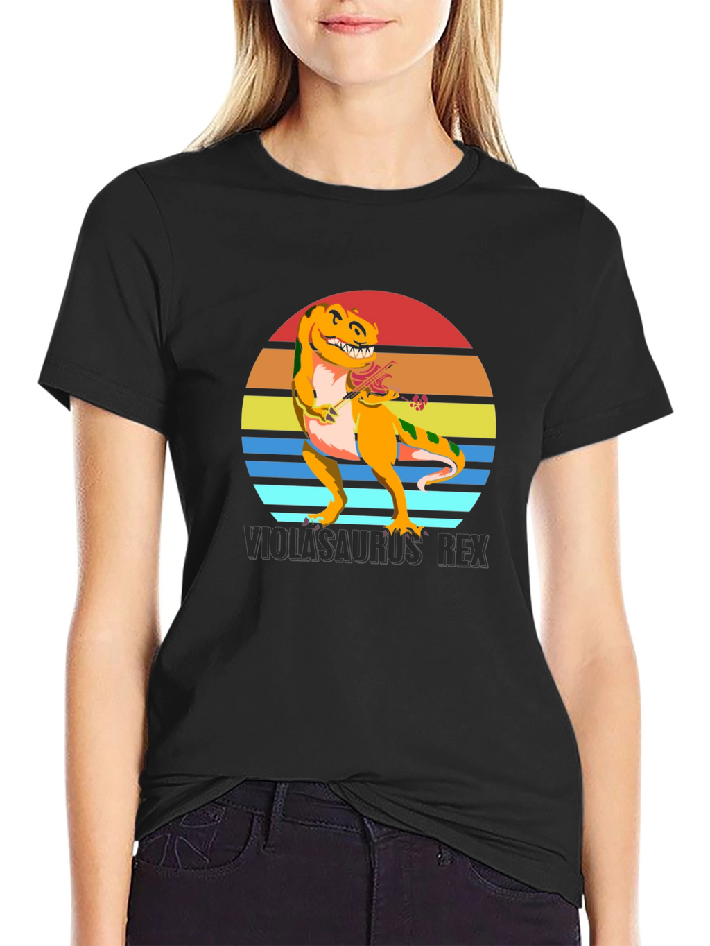Violasaurus Rex T-Shirt - Dinosaur Musician Tee