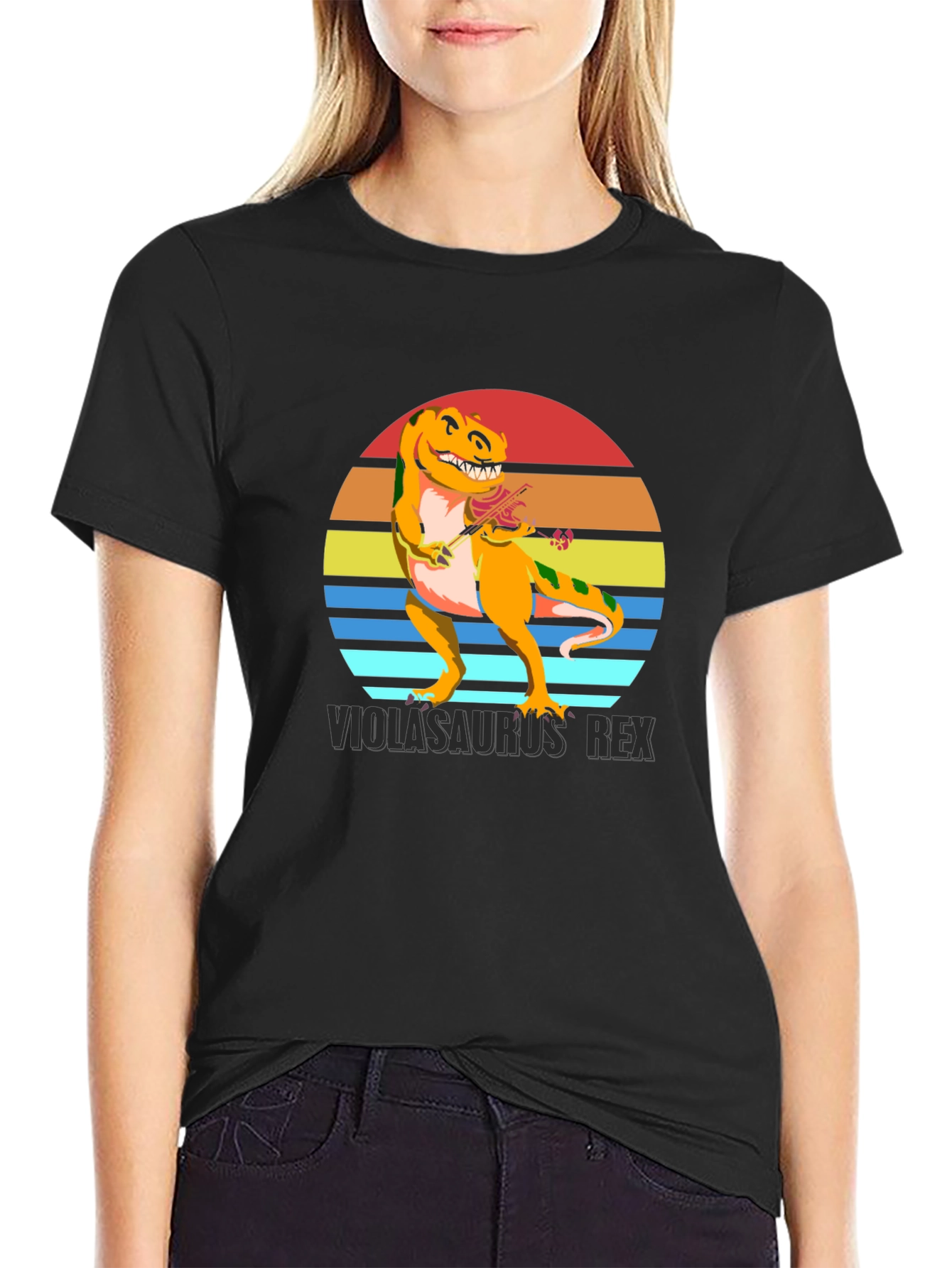 Violasaurus Rex T-Shirt - Dinosaur Musician Tee