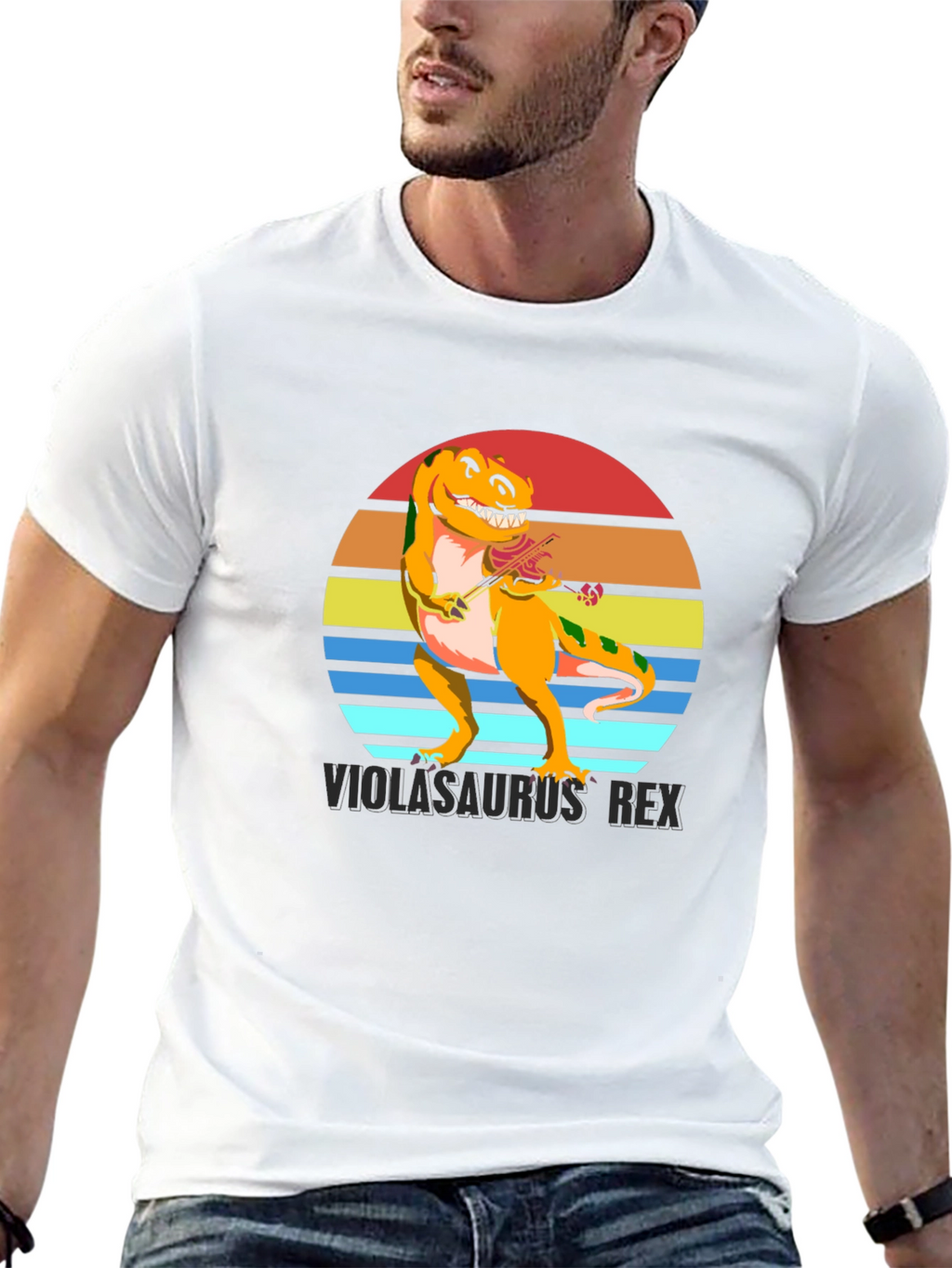 Violasaurus Rex T-Shirt - Dinosaur Musician Tee