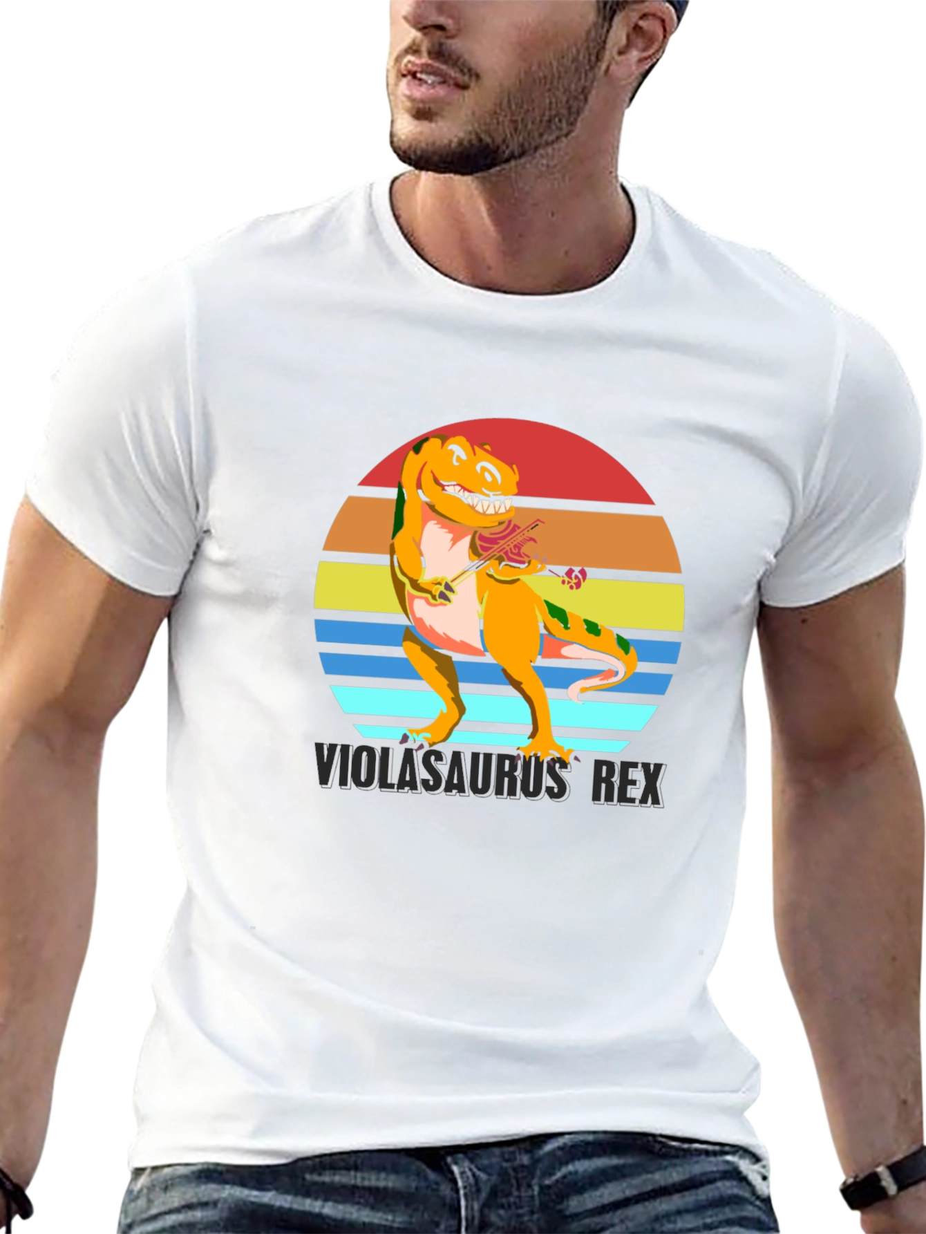 Violasaurus Rex T-Shirt - Dinosaur Musician Tee