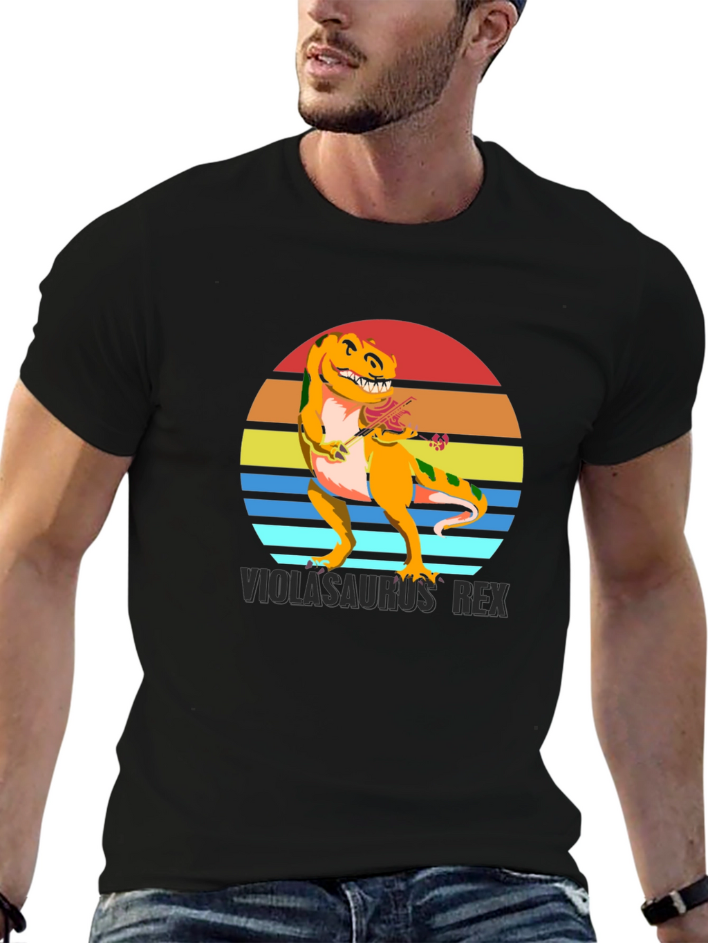 Violasaurus Rex T-Shirt - Dinosaur Musician Tee