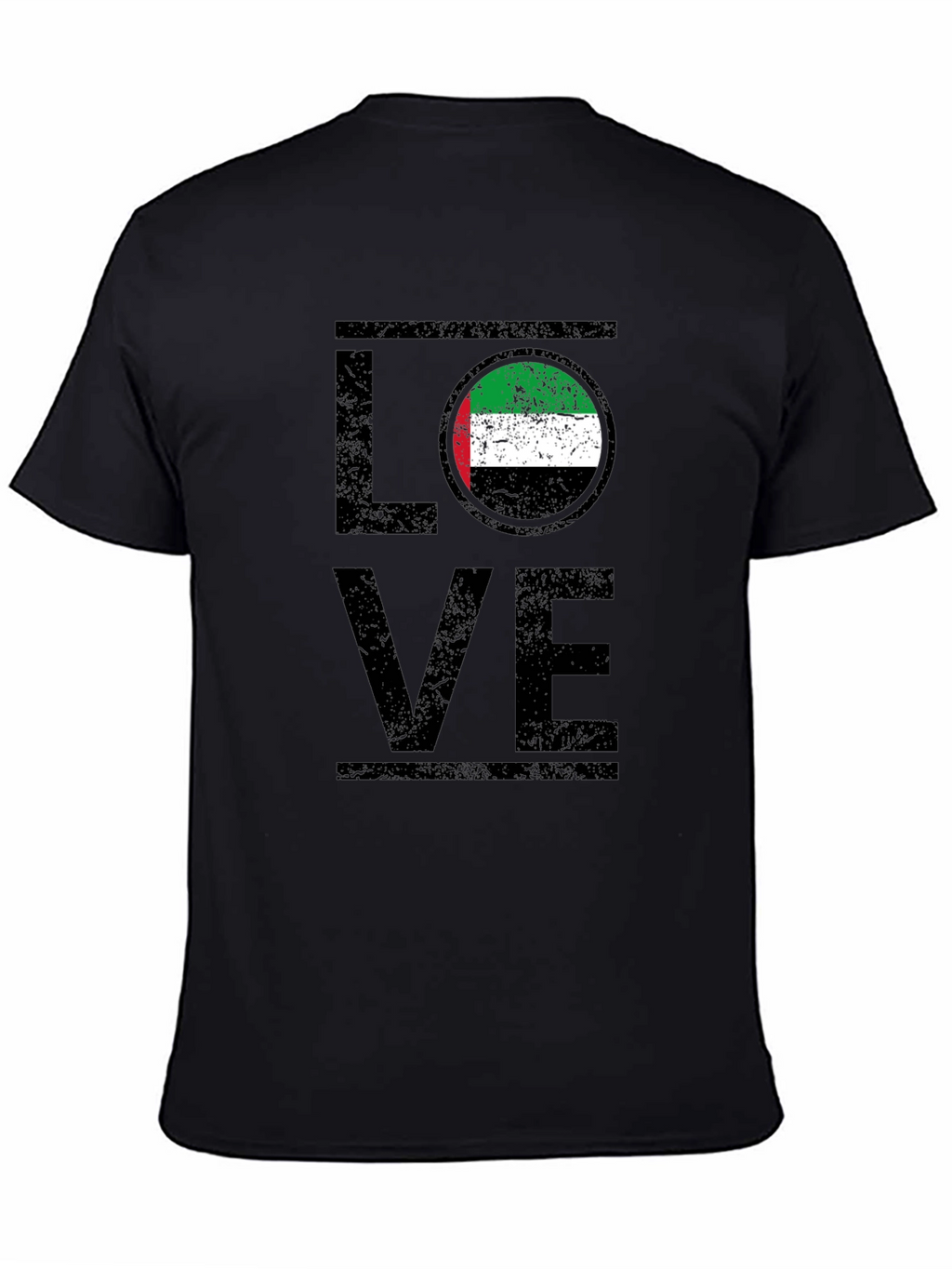 LOVE UAE Flag Graphic T-Shirt - Black