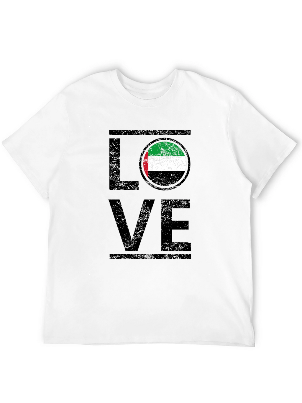 LOVE UAE Flag Graphic T-Shirt - Black