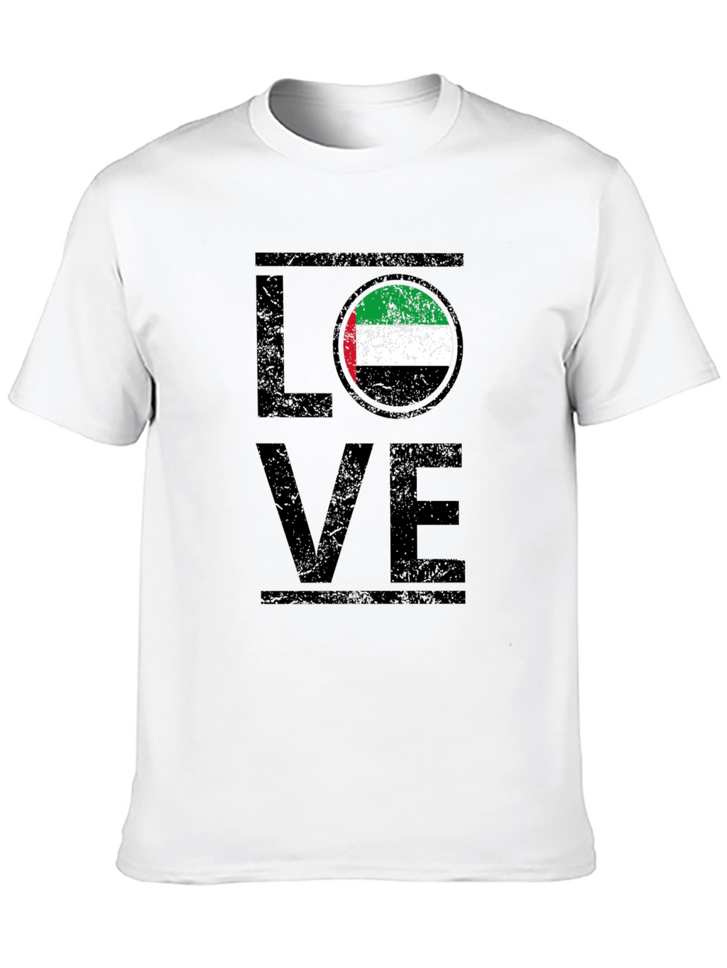 LOVE UAE Flag Graphic T-Shirt - Black