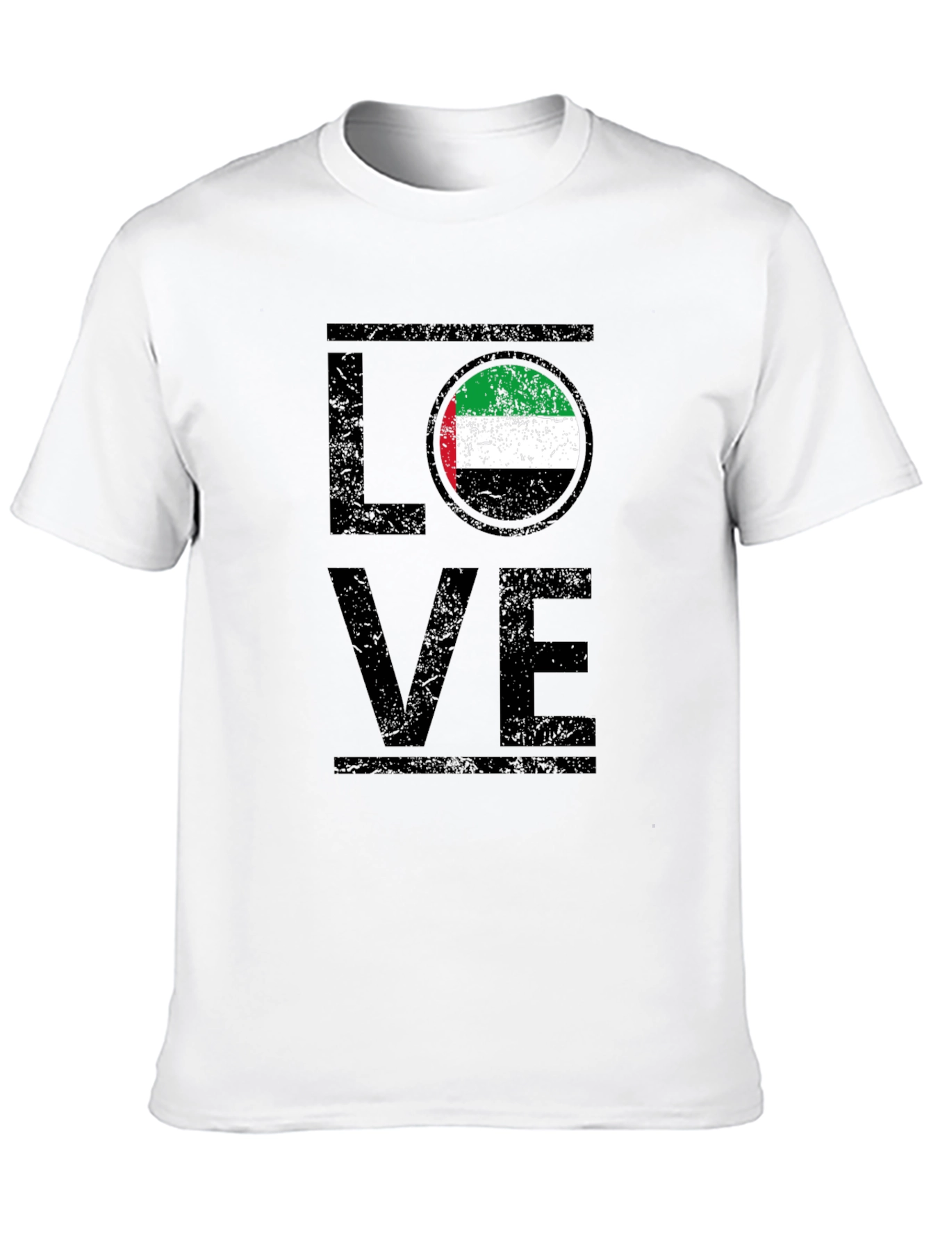 LOVE UAE Flag Graphic T-Shirt - Black