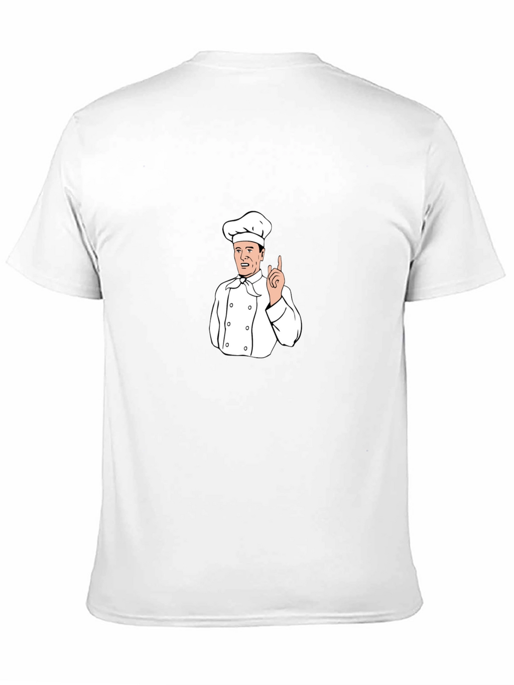 Chef Cartoon Graphic T-Shirt - Black Crew Neck