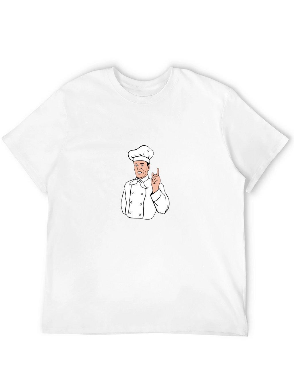 Chef Cartoon Graphic T-Shirt - Black Crew Neck