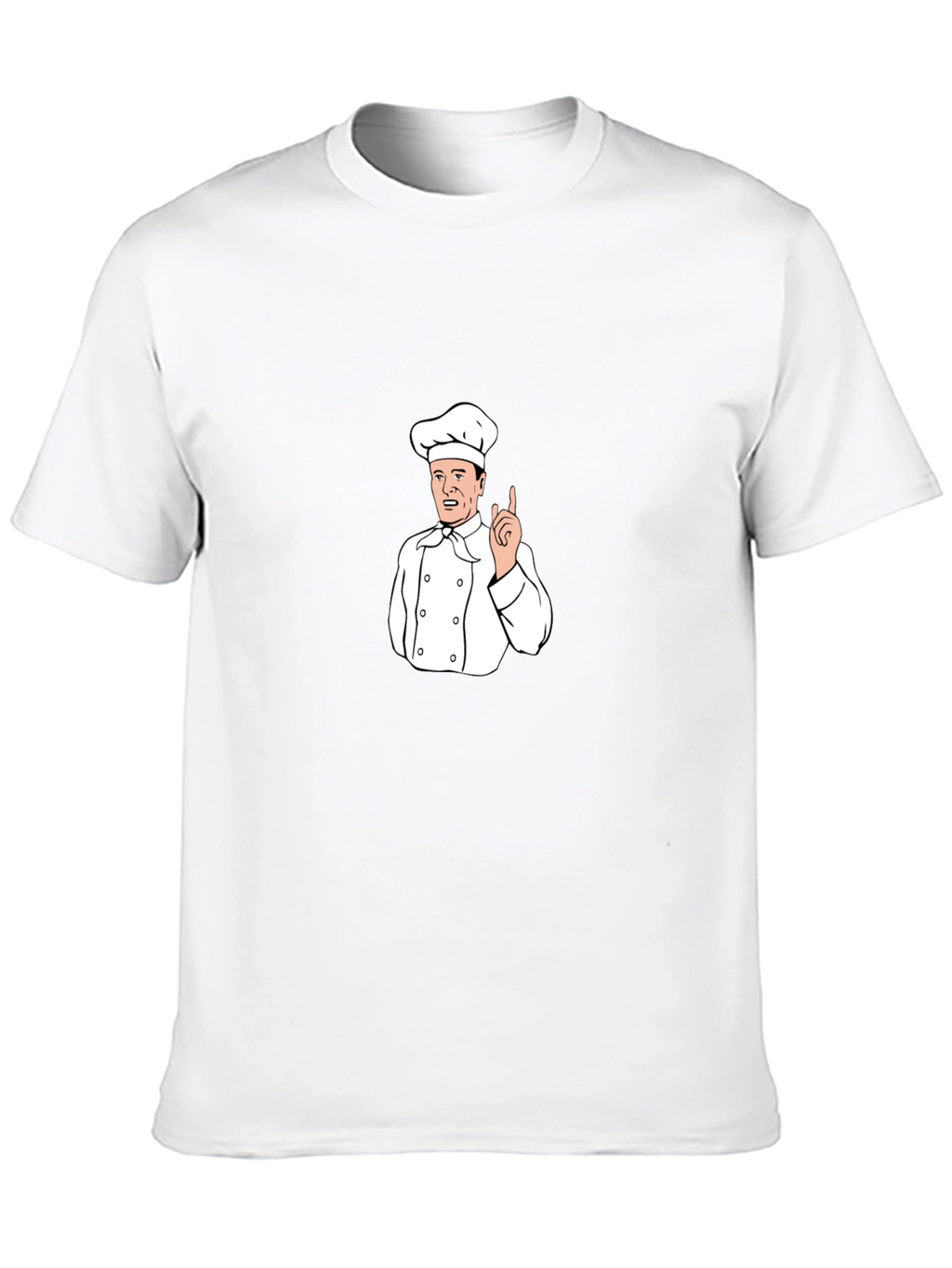 Chef Cartoon Graphic T-Shirt - Black Crew Neck