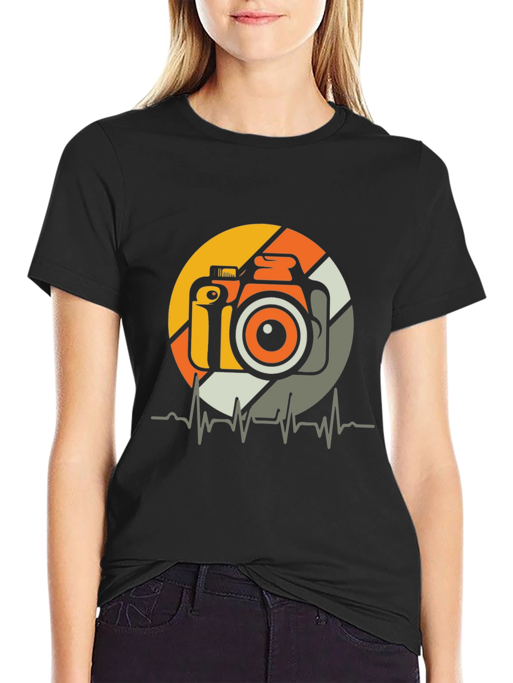 Camera Heartbeat Graphic Tee - Photographer T-Shirt