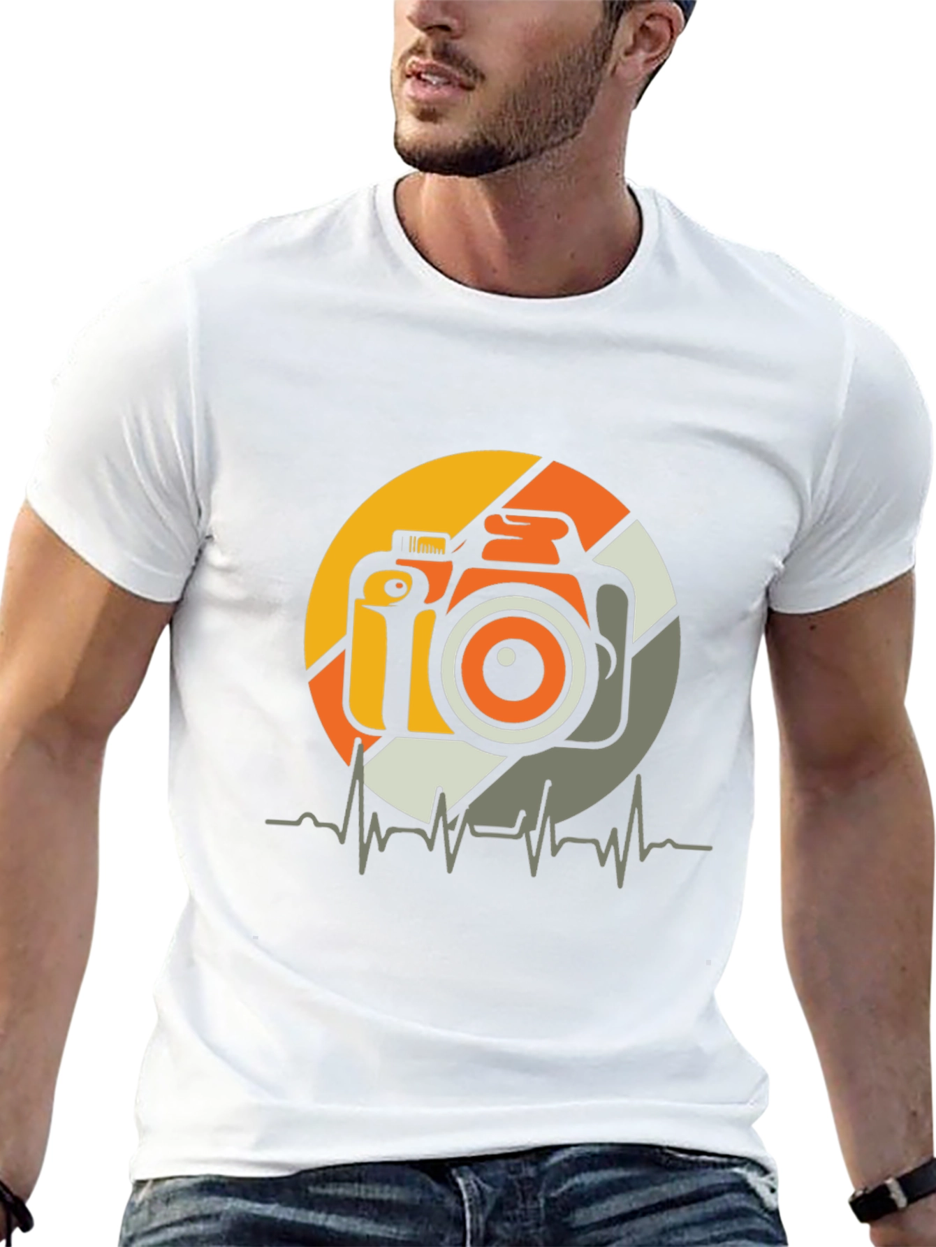 Camera Heartbeat Graphic Tee - Photographer T-Shirt