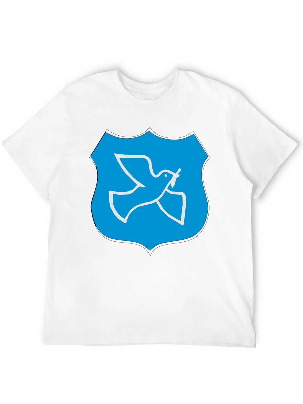 Dove Peace Shield Graphic Black T-Shirt