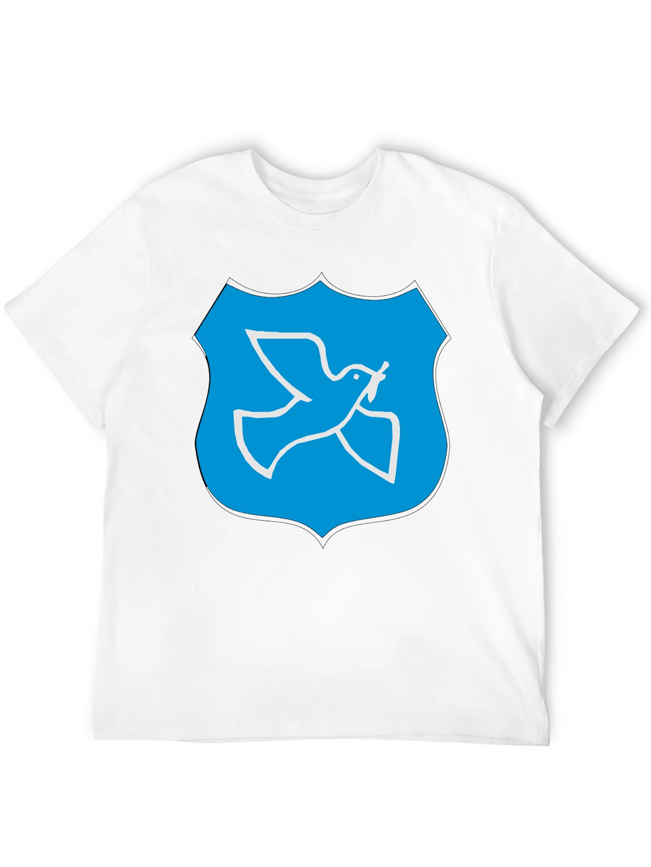 Dove Peace Shield Graphic Black T-Shirt
