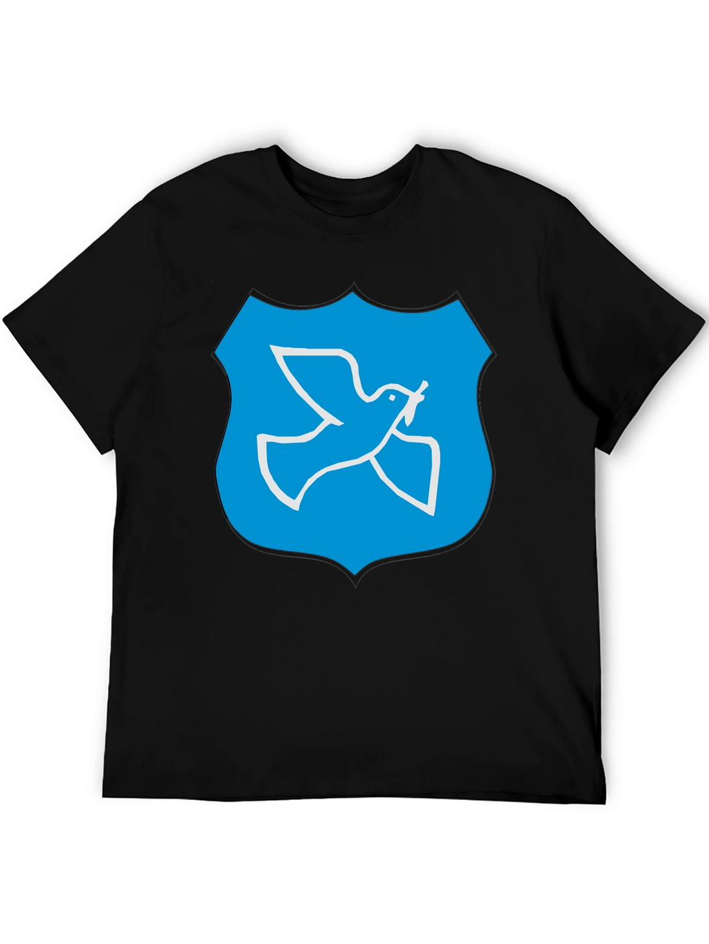 Dove Peace Shield Graphic Black T-Shirt