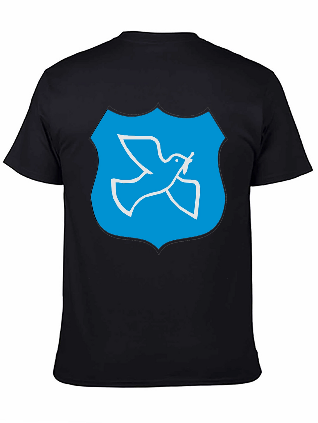 Dove Peace Shield Graphic Black T-Shirt