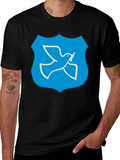 Dove Peace Shield Graphic Black T-Shirt