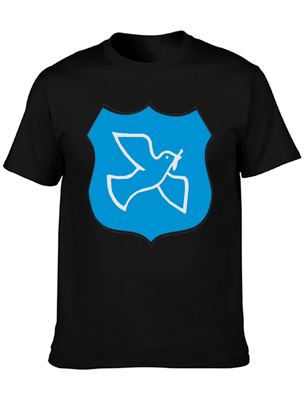 Dove Peace Shield Graphic Black T-Shirt